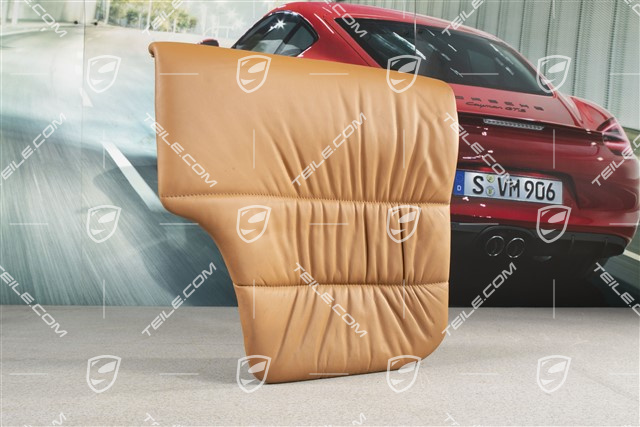 Back seat lower / cushion, Coupe/Targa, draped leather, Brown/Natural, L