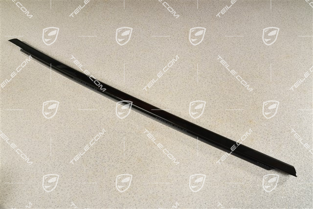 Rear door moulding trim in High gloss black, R