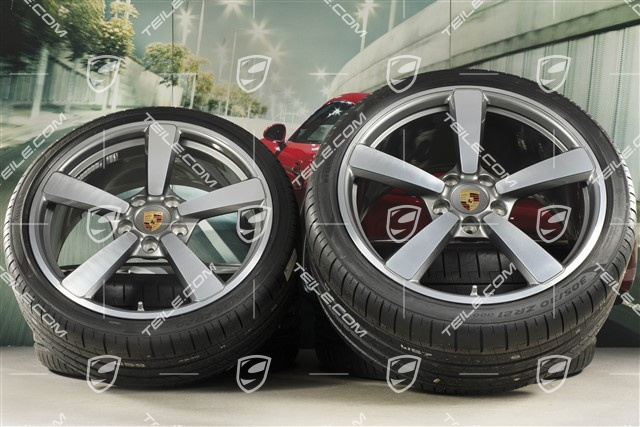 20"+21" koła letnie, komplet Carrera Exclusive Design, felgi 8,5J x 20 ET53 + 11,5J x 21 ET67 + NOWE opony letnie Pirelli 245/35 R20 + 305/30 R21, z czujnikami ciśnienia
