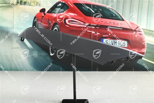 Trim cover for front bumper retaining frame, upper part, Matte Black, L