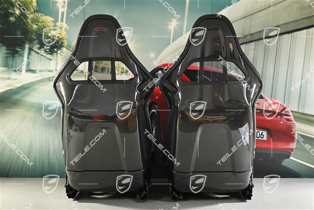 Bucket seats, collapsible, leather/Alcantara, black, L+R