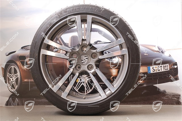 20" Turbo II Sommerräder Satz, Felgen 9,5 J x 20 ET 65 + 11 J x 20 ET 68 + Reifen 255/40 ZR 20 + 295/35 ZR 20, mit RDK