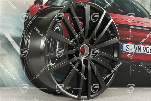 20-inch wheel rim "Panamera Design" / GTS, 9,5J x 20 ET71, black satin matt