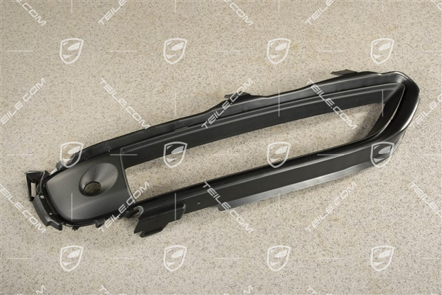 Front bumper, side ventilation grille, lower, Black matte, R