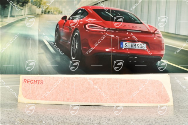 GT3 Nakjlejka ozdobna boczna zderzaka tylnego, pomarańczowa, R
