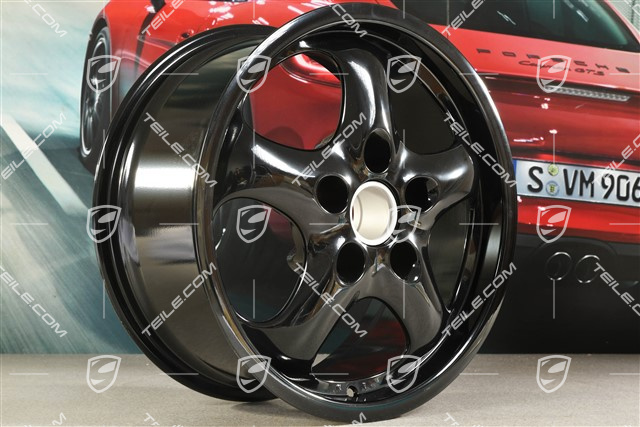 17" Komplet felg CUP II, 7J x 17 ET55 + 8J x 17 ET30, czarny połysk