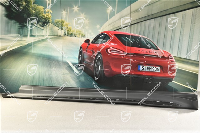 Side skirt  / Sill cover, Black matte, L