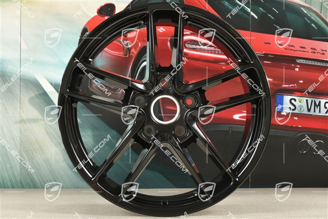19'' felga Panamera Turbo II, 9J x 19 ET 60, czarny wysoki połysk
