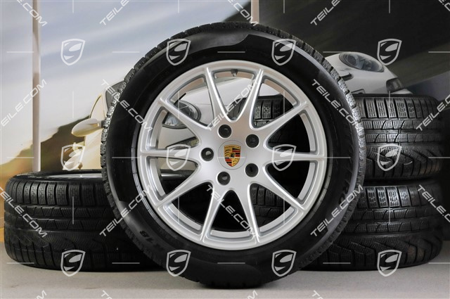 18-inch Panamera S winter wheel set, 8J x 18 ET 59 + 9J x 18 ET 53 + tyres 245/50 R18 + 275/45 R18, with TPM