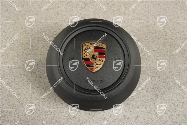 Poduszka bezpieczeństwa / Airbag, kierownicy, skóra, Czarny