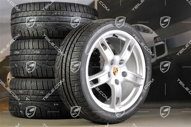 18" Boxster S Winterräder Satz (Felgen mit Reifen), Felgen vorne 8J x 18 ET57 + hinten 9J x 18 ET43 + Reifen 235/40 ZR18 + 255/40 ZR18