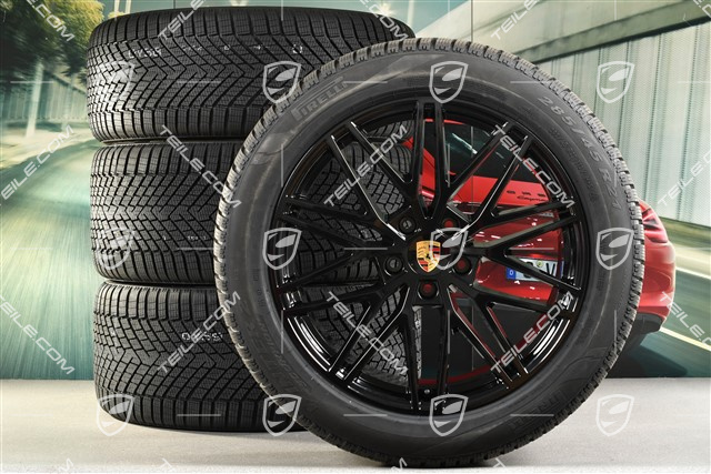 21-inch RS Spyder Design winter wheel set, rims 9,5J x 21 ET46 + 11,0J x 21 ET58 + Pirelli winter tyres 285/45 R21 + 305/40 R21, with TPMS, black high gloss