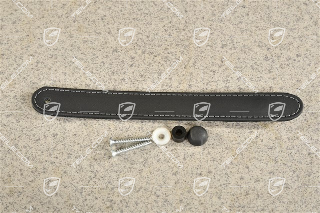 Seat Belt Guide, fitting parts set, Black, Sports seat, L