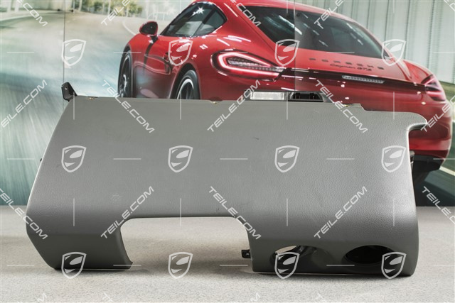 Trim lower section, Leatherette, Stone grey