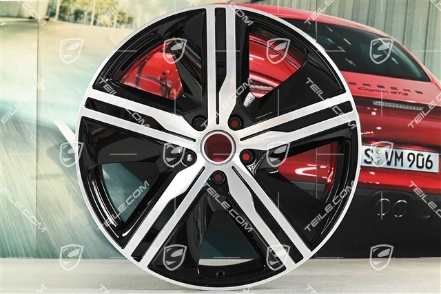 22" Felge Macan Exclusive Design, 11J x 22 ET47, schwarz hochglanz, links