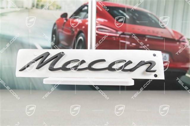 Badge / Emblem "Macan", GTS, Black matte