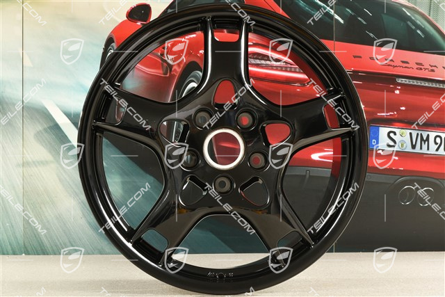19" Felga Carrera S, BBS, 8J x 19 ET57, czarny wysoki połysk