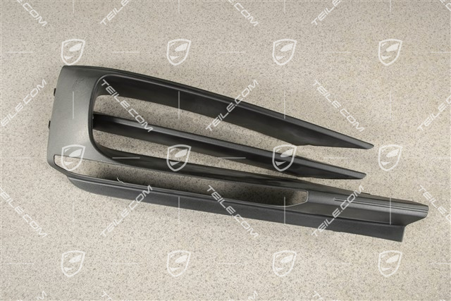 Disc / cover for front bumper retaining frame, Matt black, L