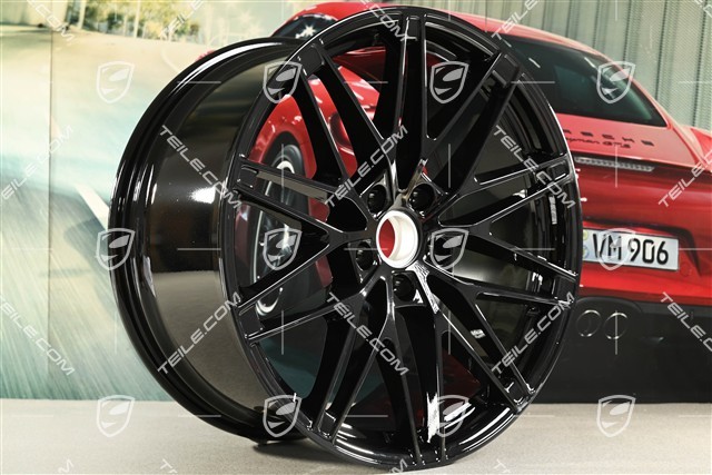 22-inch Macan RS Spyder Design wheel rim, 11J x 22 ET47, black high gloss