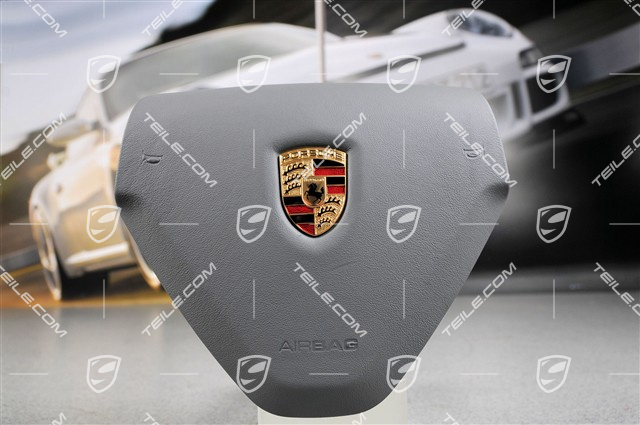 Airbag, 3-spoke, leather, stone grey