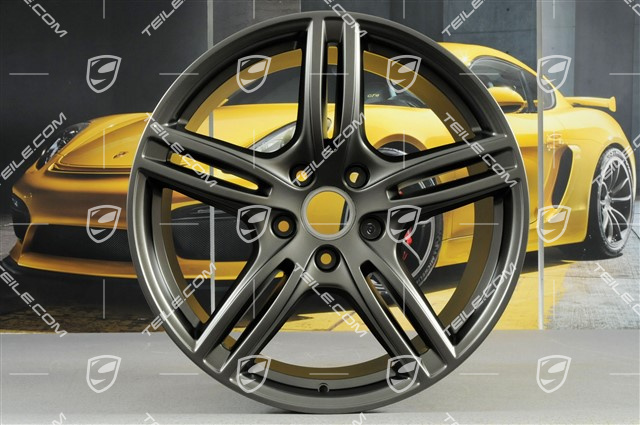 20" Felgensatz Panamera Turbo, 9,5J x 20 ET71 + 11,5J x 20 ET68, in Platinum Seidenmatt