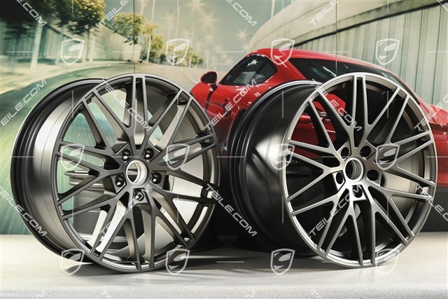 21-inch wheel rim set RS Spyder Design, 11J x 21 ET49 + 9,5J x 21 ET46, Turbonite