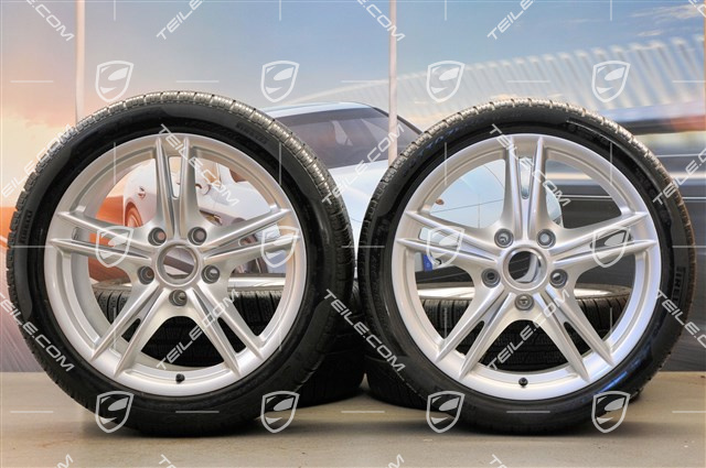 18-inch Boxster S II winter wheel set (with tyres), front wheels 8J x 18 ET57 + rear 9J x 18 ET43 + tyres 235/40 ZR18 + 255/40 ZR18