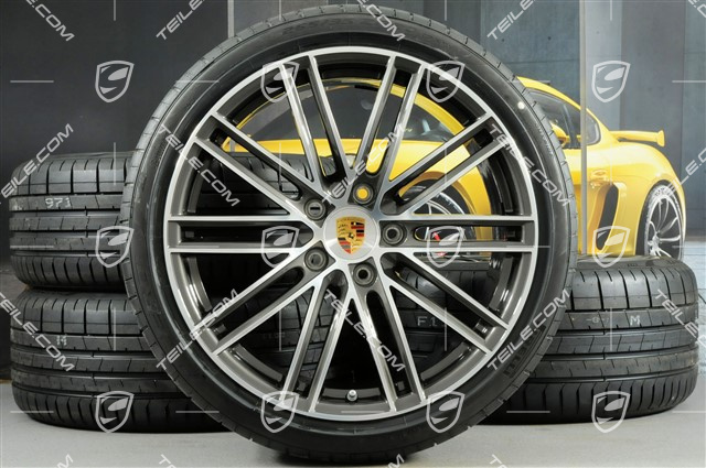20-inch Turbo IV wheels set, rims 8,5J x 20 ET57 + 10,5J x 20 ET47 + summer tires 235/35 ZR20 + 265/35 ZR20, with TPMS