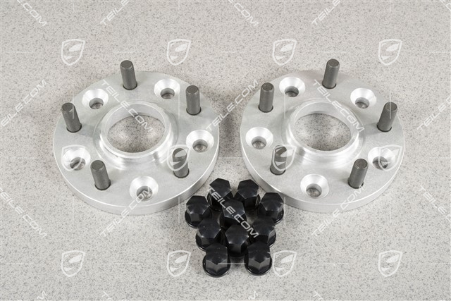Wheel spacer set 17 mm, incl. wheel nuts