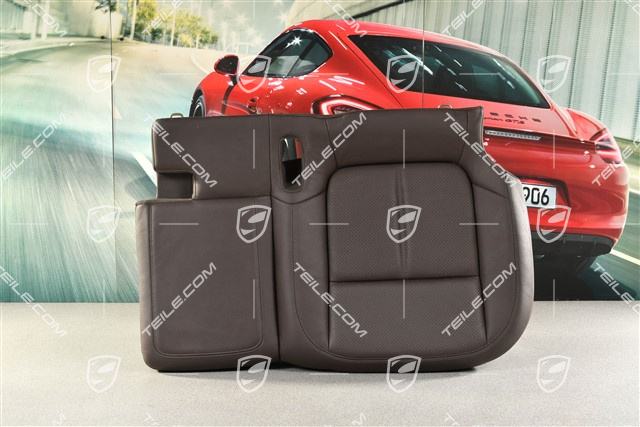 Back seat, standard seat, leather nature, for A/C seats, espresso, L