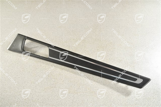 Zierleiste für Türverkleidung, Aluminium Schwarz Eloxiert, Hinten, R