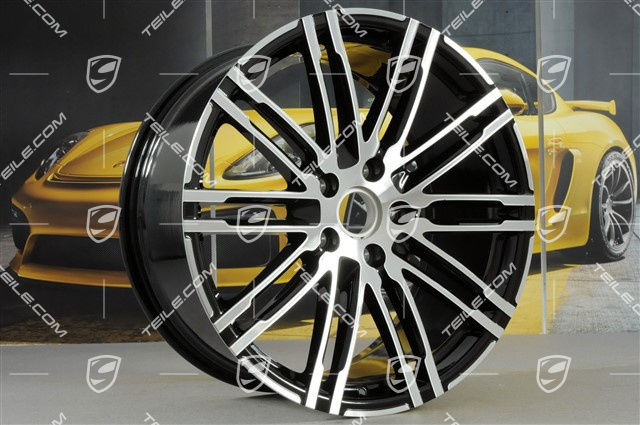 21" komplet felg Turbo III, facelift, 10J x 21 ET50, czarny wysoki połysk