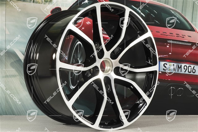 21-inch wheel rim, Cayenne Exclusive Design, 11J x 21 ET49, black high gloss