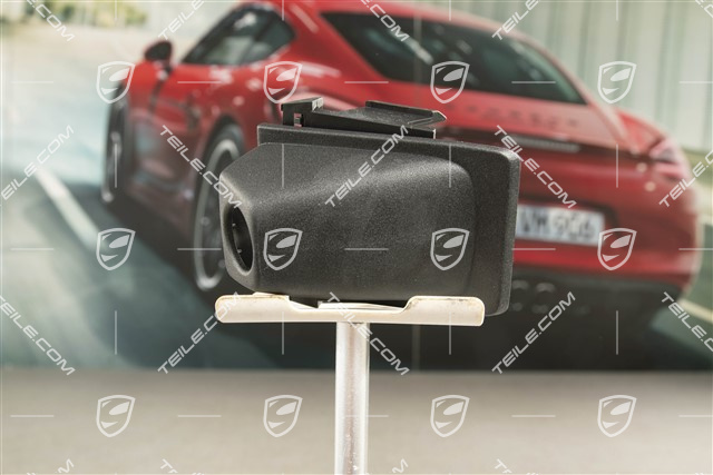 Front bumper cover trim for  Real Top View camera, Black matte