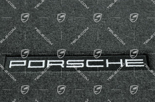 Fussmatte, Velours, Satz 4-Teilig, Schwarz