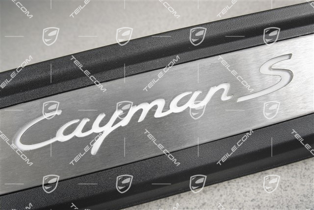 Blenden/Einstiegleisten, mit Beleuchtung, Edelstahl, "Cayman S", Satz, L+R