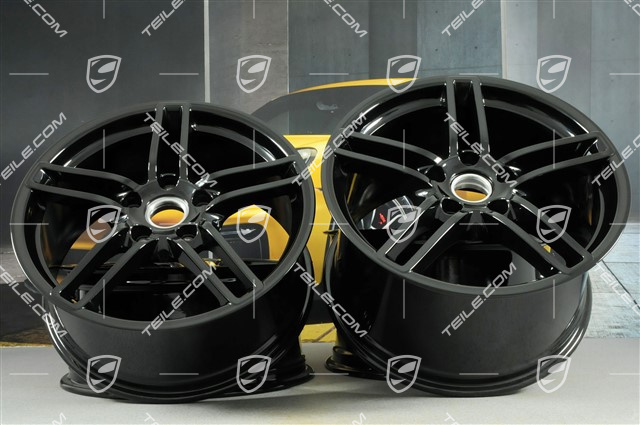 19" Carrera Felgensatz, 8,5J x 19 ET54 + 11J x 19 ET69, schwarz hochglanz