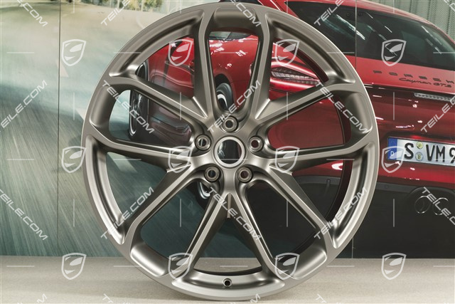 21" GT Design Felgensatz, 9,5J x 21 ET27 + 10J x 21 ET19, Platinum-Seidenmatt