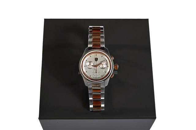 Damen-Chronograph – Pepita, Durchmesser 37 mm, silber/roségold
