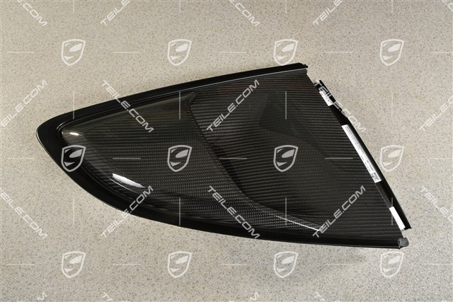 GT4RS Weissach Paket, Abdeckung Seitenfenster Lufteinlass, carbon glanzend, R