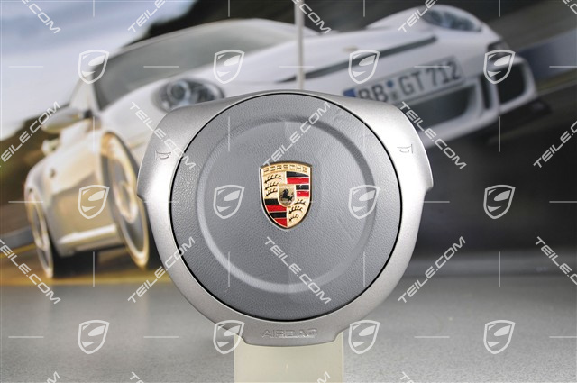 Airbag do sportowej kierownicy, plastikowy, kamienny szary Airbag do sportowej kierownicy, plastikowy, kamienny szary
