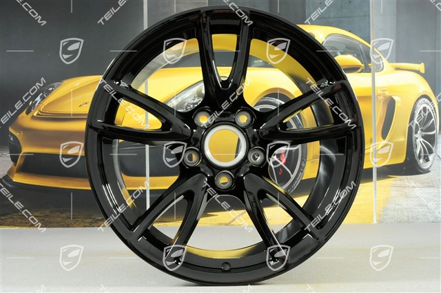18" Felge Carrera IV (Facelift), 11J x 18 ET51, C4/C4S, schwarz hochglanz