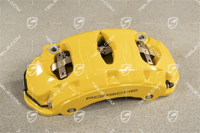 Front fixed brake caliper, Yellow, PCCB, R