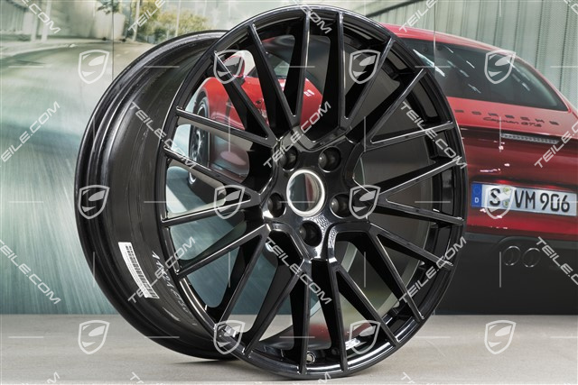 21" Felgensatz Cayenne RS Spyder, 11J x 21 ET58 + 9,5J x 21 ET46, schwarz hochglanz