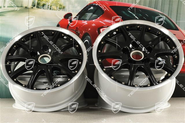18" Komplet felg GT3 SportDesign (2-częściowe), 7,5J x 18 ET50 + 9J x 18 ET52, ramiona czarny wysoki połysk