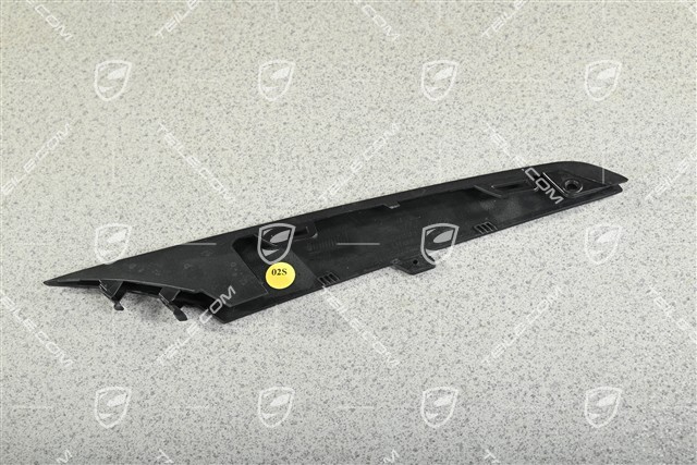 Trim cover for front bumper retaining frame, lower part, Matte Black, L