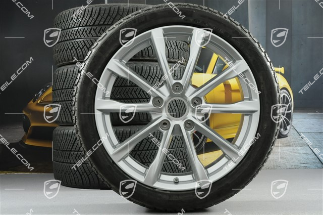 19" Boxster S Winterräder Satz, Felgen 8J x 19 ET57 + 10J x 19 ET45 + NEUE Michelin Pilot Alpin 4 Winterreifen 235/40 R19 + 265/40 R19