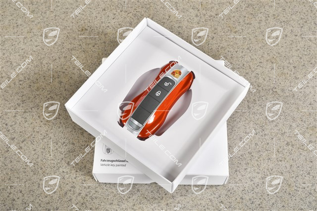 Vehicle key side faces / Key cap, Painted / lacquered, set Papaya