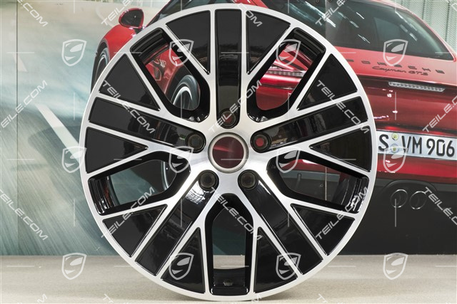 20-inch wheel rim Taycan Turbo Aero, 11J x 20 ET60, black high gloss + glossy surface