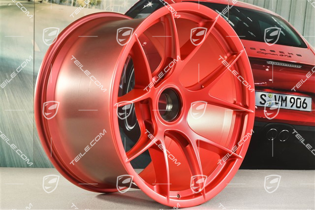 GT3RS Magnesium Leichtbau-Schmiederadsatz, Felgen 10J x 20 ET45 + 13J x 21 ET31, Pyrored